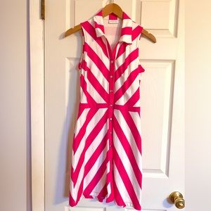 Striped summer dress from NY&Co with collar and button front